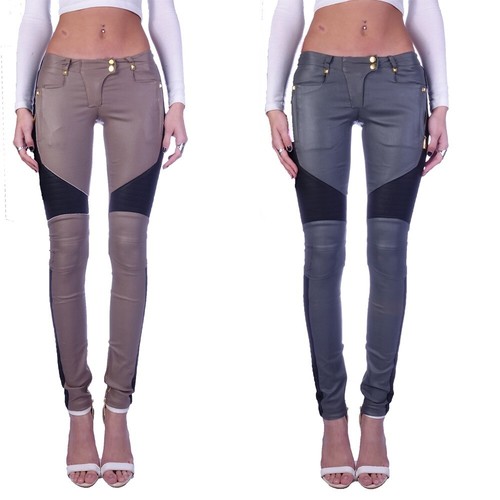 Damen jeggings kunstleder - damen,